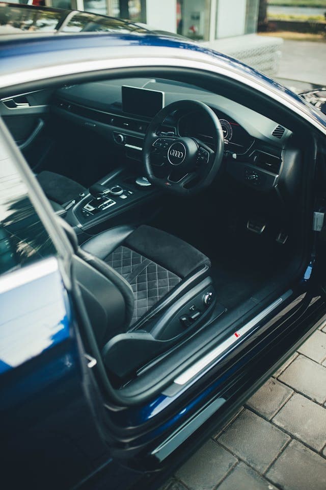 cleaning inside car