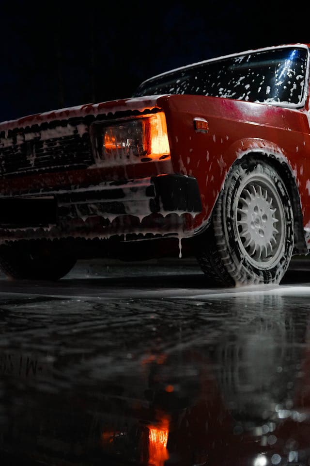 cleaning outside car